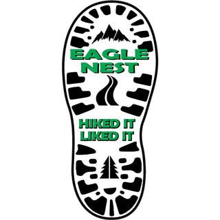 Eagle Nest Hiked It Liked It Boot Print Sticker