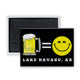 Lake Havasu Beer Happy Face (0125 00449 08) Rectangle Badge Magnet