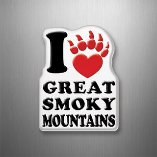 I HEART BEAR PAW HEART 3D Magnet