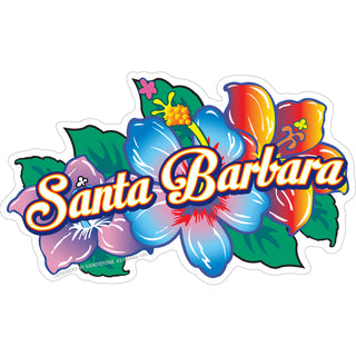 OK4 Santa Barbara Colorful Hibiscus Sticker