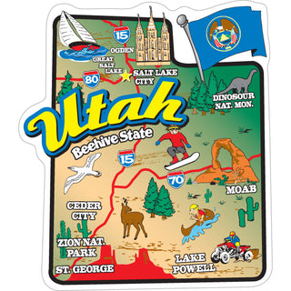 Utah Map Sticker