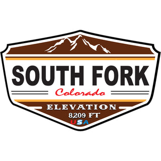 OK4 South Fork Brown Shield Elevation 8209 Sticker