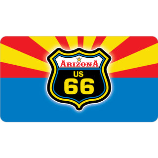 Arizona   Route 66 Shield Flag Sticker