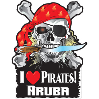 OK4 Aruba I Love Pirates Sticker