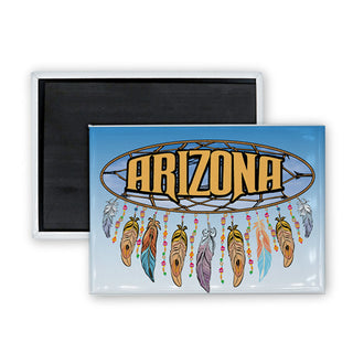 Arizona   Wide Dreamcatcher Rectangle Badge Magnet