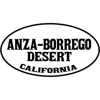 Anza Borrego Desert California   Southwest Lettering Euro Oval Sticker
