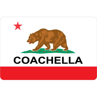 COACHELLA CALIFORNIA FLAG Sticker