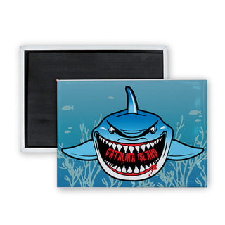 Catalina Island   Shark Front View Rectangle Badge Magnet