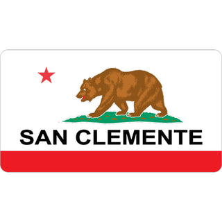 San Clemente California Flag Sticker