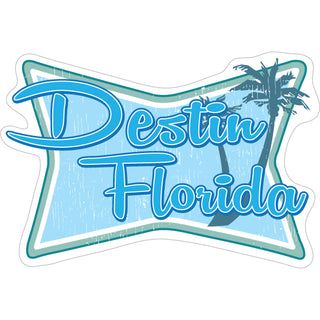 OK4 Destin  FL Coastal Squeezed Rectangle   mini sticker Sticker