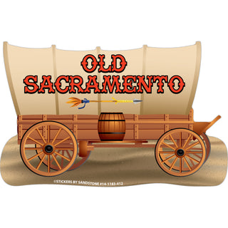 OK4 Old Sacramento Covered Arrow Wagon (01183) Sticker
