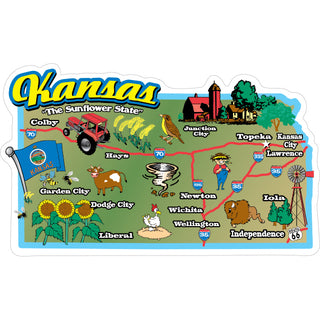 Kansas Map Sticker