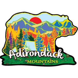 Adirondack Mountains   Bear Colorful Trees Sticker