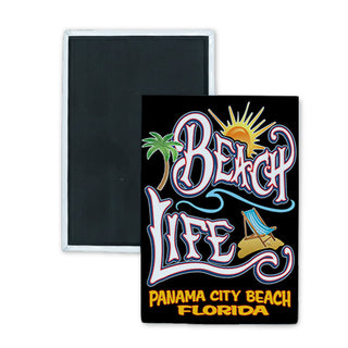 LIFES A BEACH Rectangle Badge Magnet