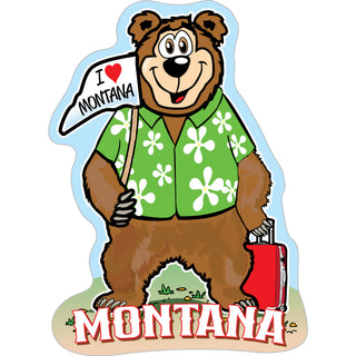 Montana   Tourist Bear Standing Sticker