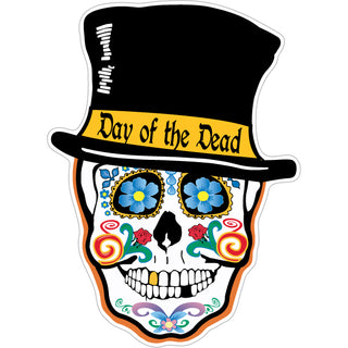 Novelty   Top Hat Sugar Skull Generic Sticker