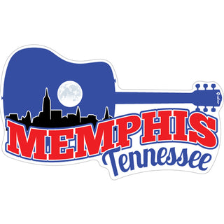 Memphis Guitar Skyline Sticker
