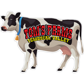 Toms Farms   Cow Sticker
