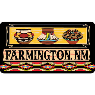 Farmington  NM   Southwest Pottery Rectangle Sticker
