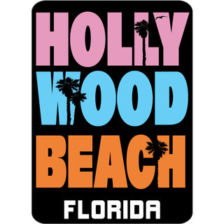 OK4 Hollywood Beach  FL Pastel Colors (00169) Sticker