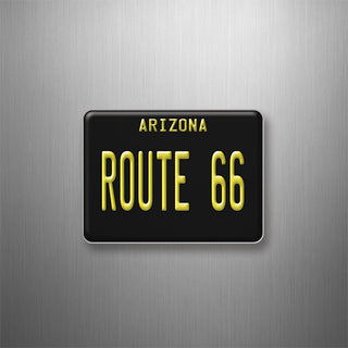 RT 66 Arizona   Black License Plate 3D Magnet