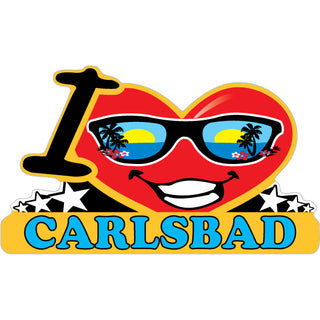 Carlsbad I Happy Face Sticker