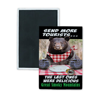 Great Smoky Mountains   Send More Tourists Rectangle Badge Magnet