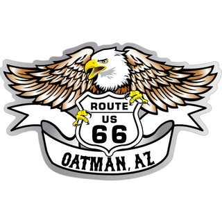 Oatman  AZ Eagle Holding Route 66 Shield (00740) Sticker