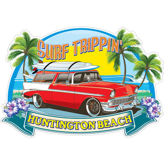Huntington Beach   Surf Trippin Old Red Station Sticker