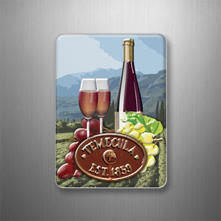 Temecula Wine and Grapes Vineyard Plastic Magnet 3D Magnet