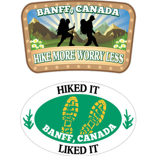 Banff  Canada   Hike More Worry Less and Hiked It Liked It Sticker