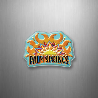 Abstract Sun   Palm Springs  CA Sun 3D Magnet