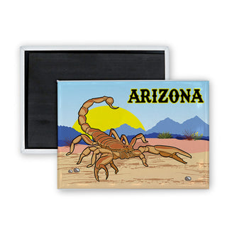 Arizona Desert Scorpion (00908)   rectangle badge magnet Rectangle Badge Magnet