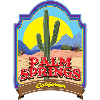 Palms Springs  California   Lone Cactus Sunset Sticker