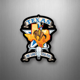 Texas Star with Icons vertical Flexible Magnet