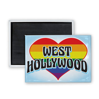 Block Party Heart West Hollywood Rectangle Badge Magnet