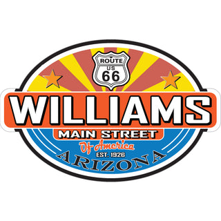 Williams Arizona Flag Oval Sticker