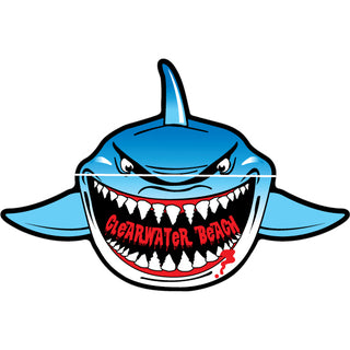 OK4 Clearwater Beach Shark Front View Sticker