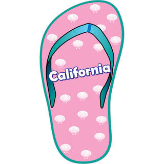 California Pink Flip Flop Sticker