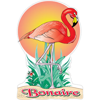 Bonaire   Flamingo Sun Sticker