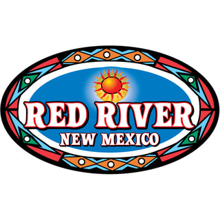 Red River  New Mexico   Blue Southwest Graphics Sticker