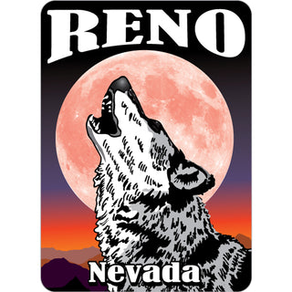 Reno  Nevada   Pink Moon Wolf Sticker