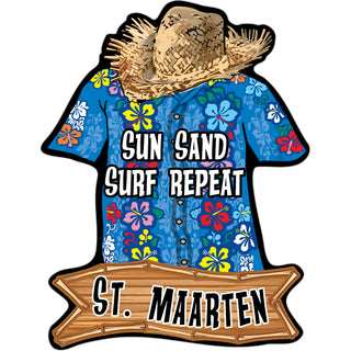 St. Maarten   Hawaiian Shirt Sticker