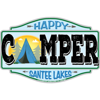Santee Lakes   Happy Camper Tent Sticker