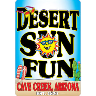 Cave Creek  Arizona   Desert Sun Fun Sticker