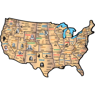USA Indian Tribes Map Sticker