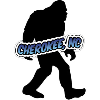 Cherokee  NC Bigfoot Silhouette Sticker