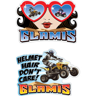 Glamis   Heart Sunglasses & Helmet Hair Sticker