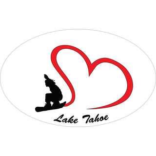 Lake Tahoe   Snowboarder Heart Sticker