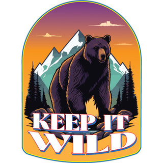 Novelty   Keep It Wild Brown Bear Sticker